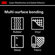 3M 08008 Black Super Weatherstrip & Gasket Adhesive – 5 Oz