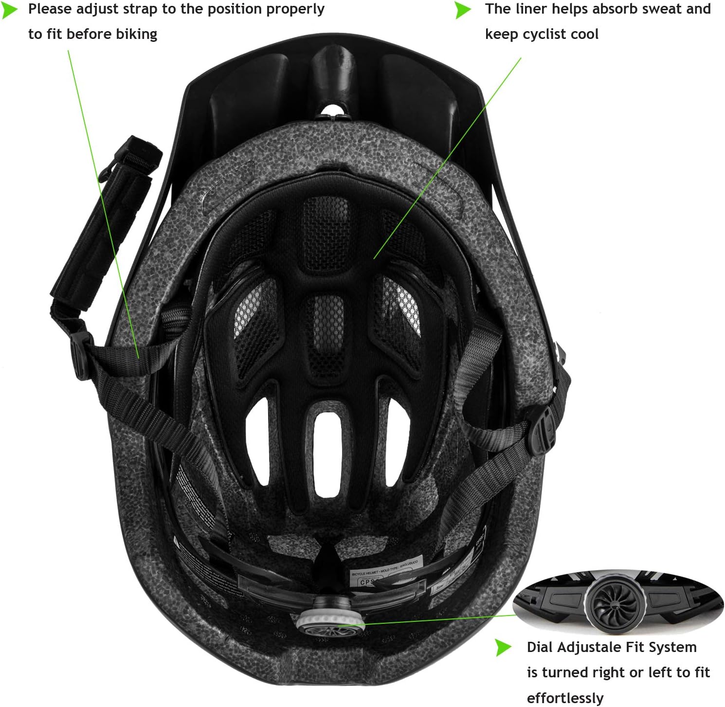 Lightweight Mountain Bike Helmet with Visor