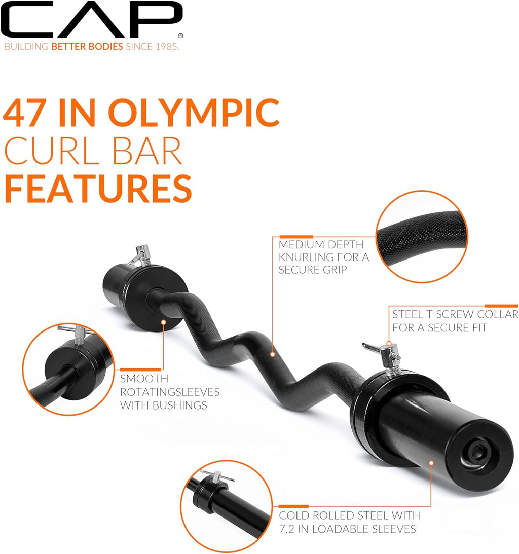 47-Inch Olympic EZ Curl Bar