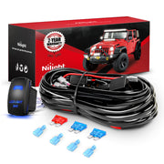 12V Dual-Lead LED Light Wiring Harness Kit with Rocker Switch