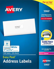 Printable White Mailing Address Labels