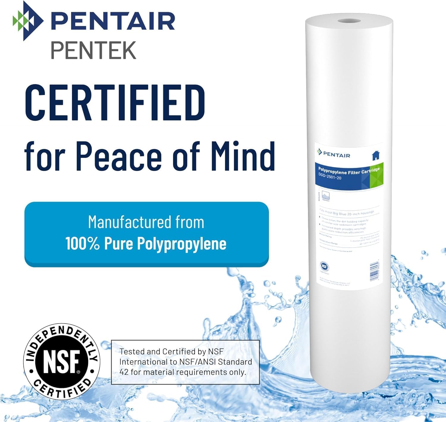 20" Big Blue 1 Micron Sediment Filter Cartridge