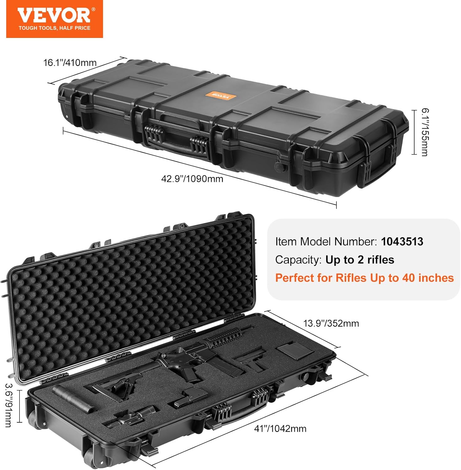 Rifle Hard Case with Wheels