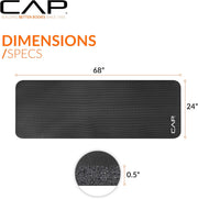 High-Density Exercise Yoga Mat with Carrying Strap
