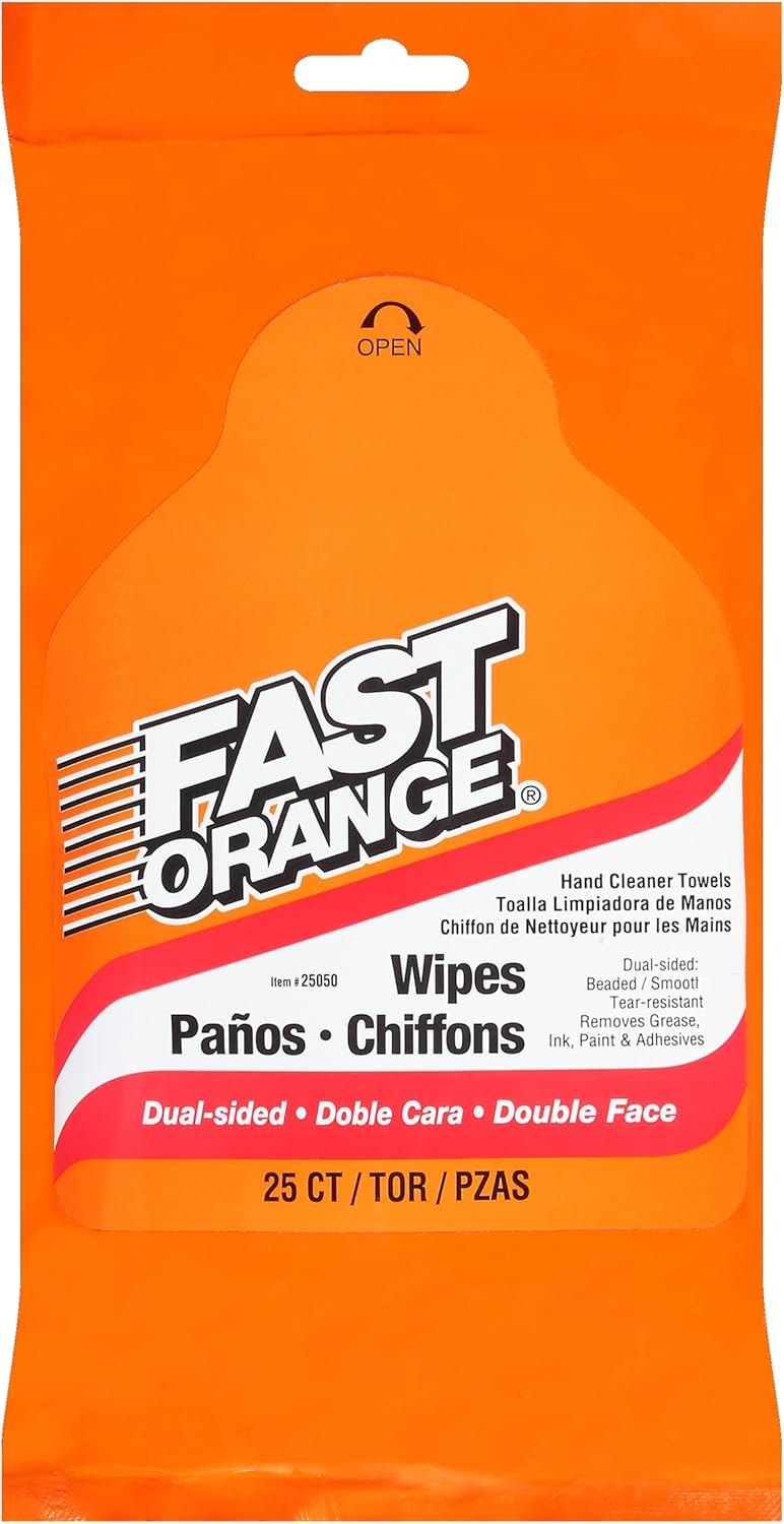 Heavy-Duty Mechanic Hand Cleaner Wipes – 25 Count