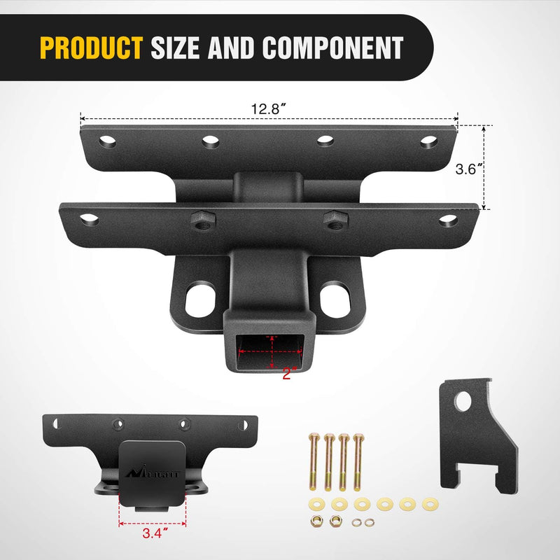 2-Inch Rear Trailer Hitch Receiver Kit for Select 2018–2025 4x4 SUVs
