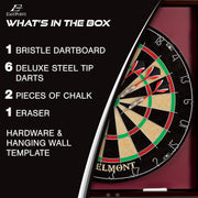 Official Size Dartboard Cabinet Set with Steel Tip Darts