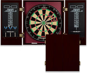 Official Size Dartboard Cabinet Set with Steel Tip Darts