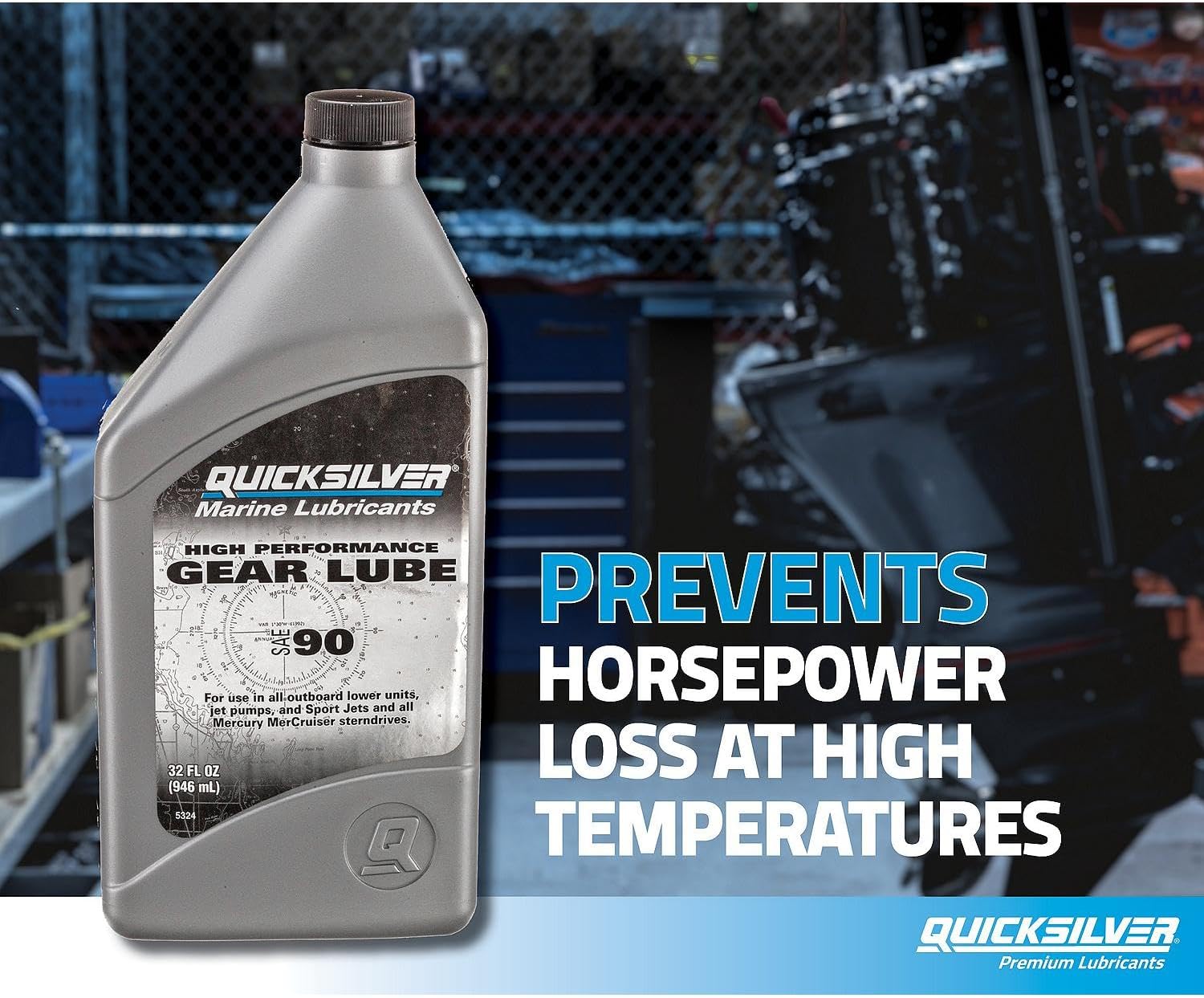 Quicksilver SAE 90 High Performance Gear Lube – 32 Oz