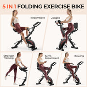 5-in-1 Folding Stationary Exercise Bike