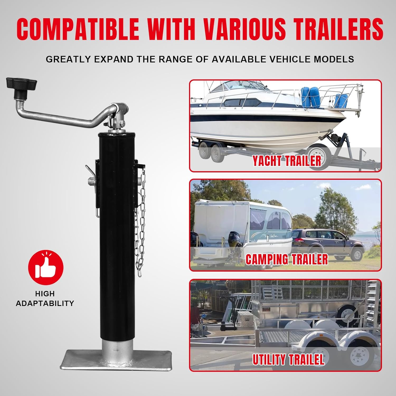 2,000 lb Weld-On Swivel Trailer Jack