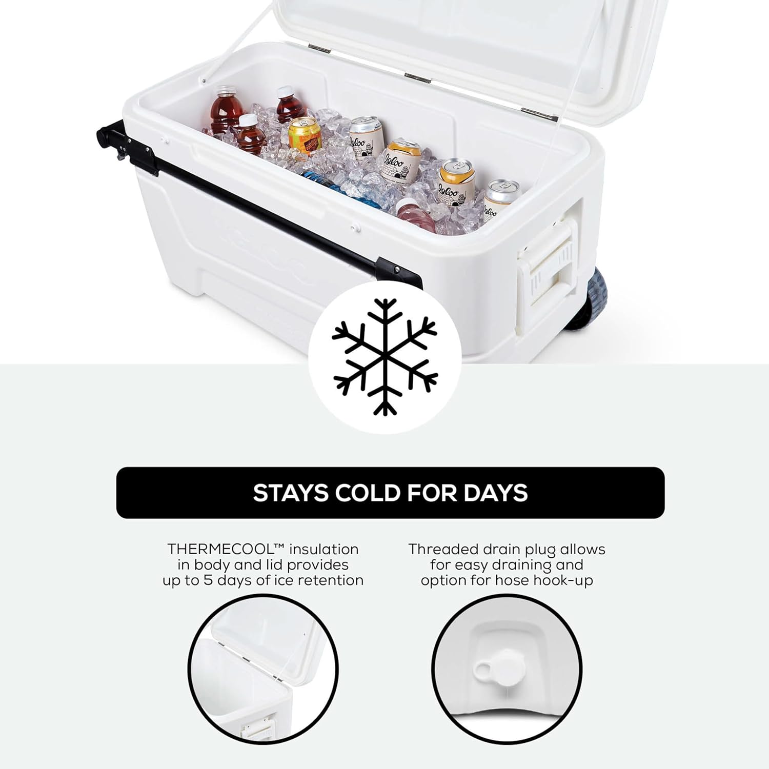 110 Qt Wheeled Insulated Cooler