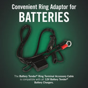 Battery Tender Ring Terminal Harness – 18" SAE Quick-Disconnect Cable