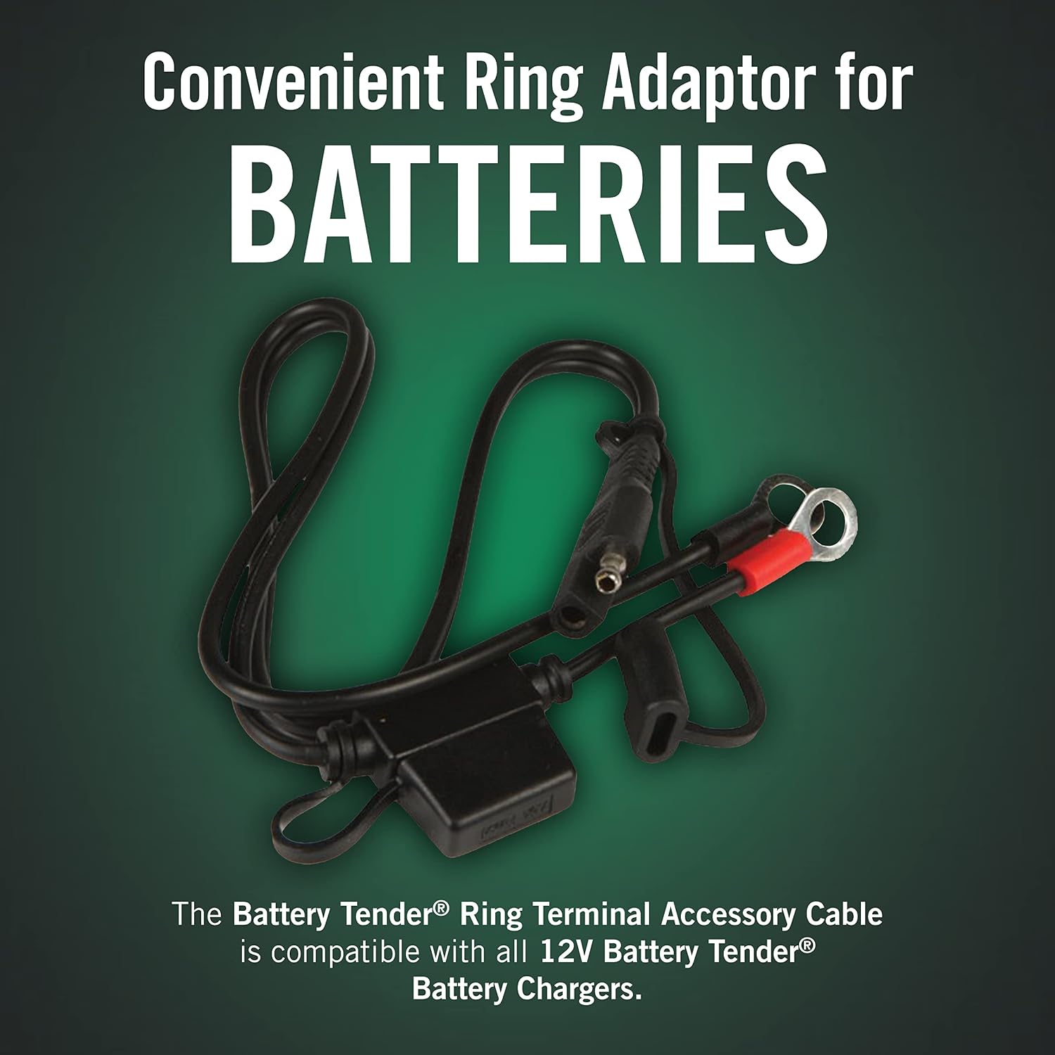 Battery Tender Ring Terminal Harness – 18" SAE Quick-Disconnect Cable