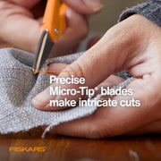 5-Inch Micro-Tip Fabric Scissors – Orange