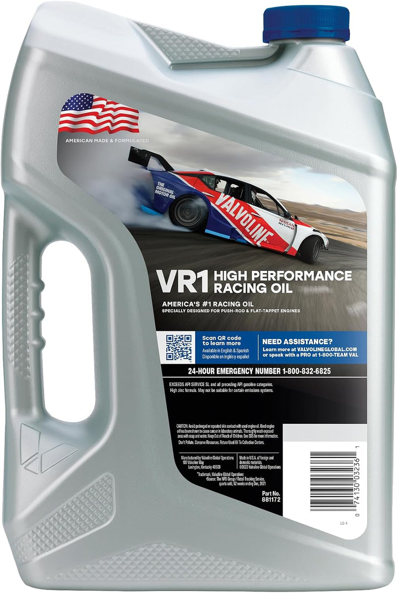 Valvoline VR1 Racing SAE 20W-50 Motor Oil – 5 Qt