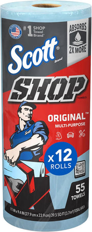 Blue Shop Paper Towels – 12 Rolls