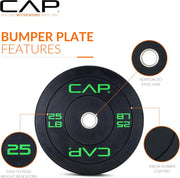CAP 2-Inch Olympic Bumper Plate Weight Set