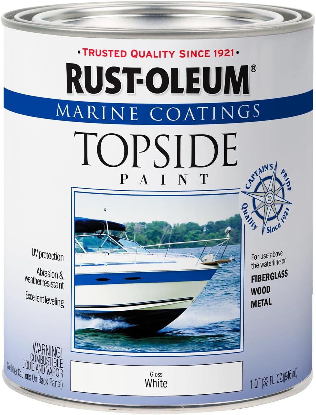 Marine Topside Paint – White, Quart