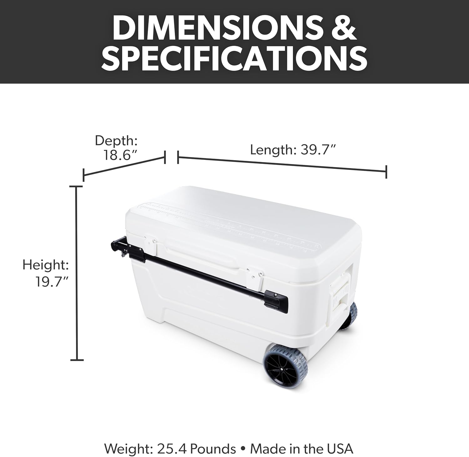 110 Qt Wheeled Insulated Cooler