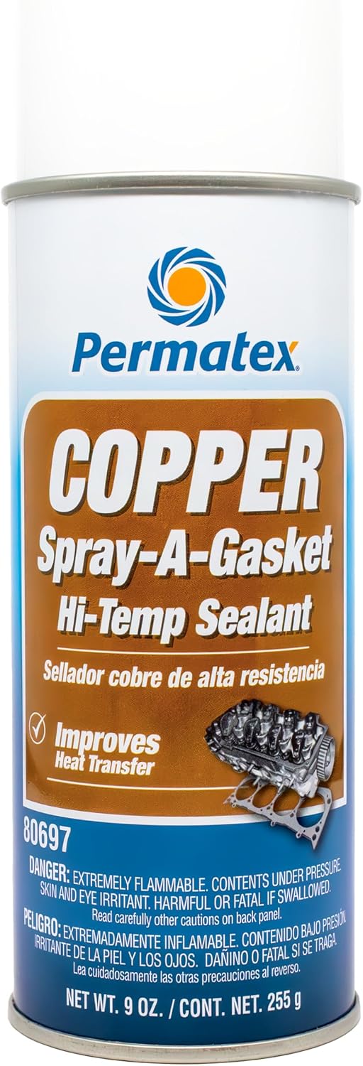 High-Temperature Copper Gasket Adhesive Sealant Spray – 9 oz