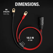 M6 Eyelet Battery Charger Connection Cable