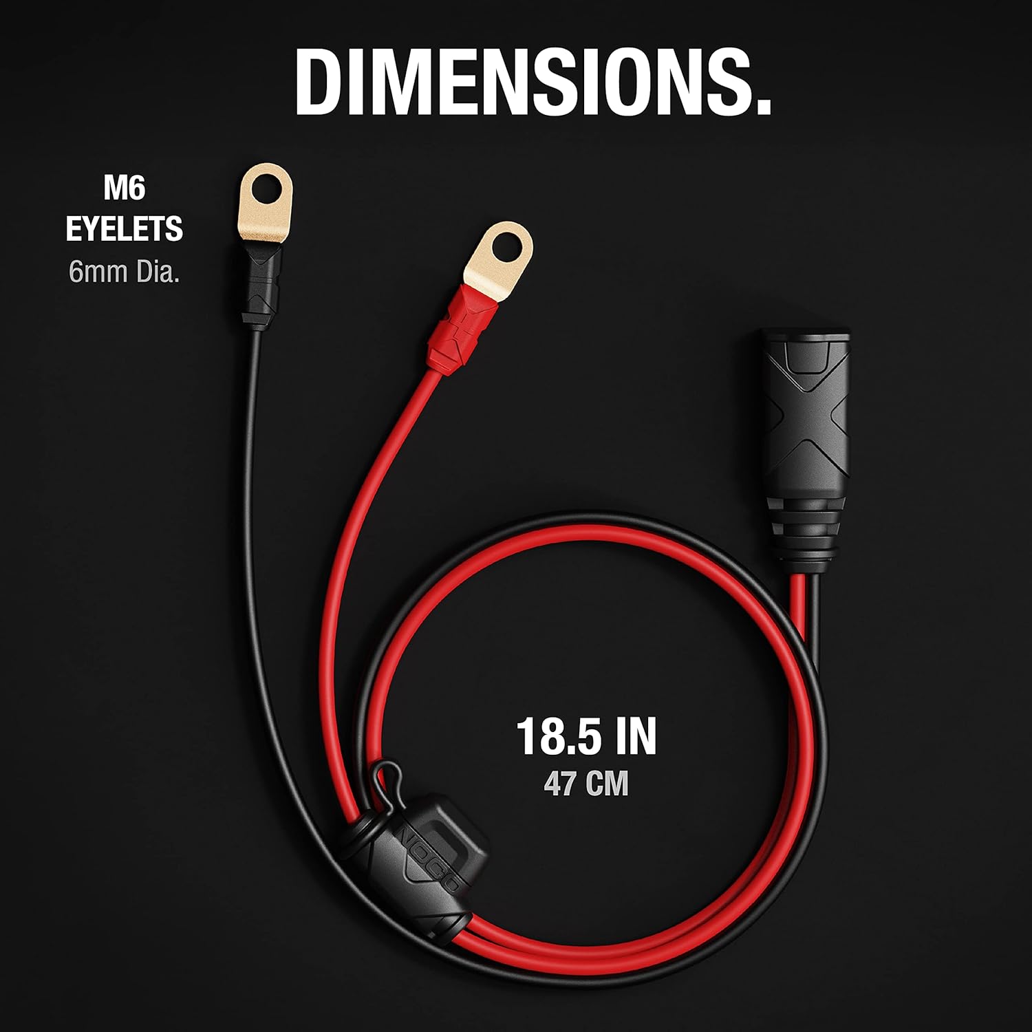 M6 Eyelet Battery Charger Connection Cable