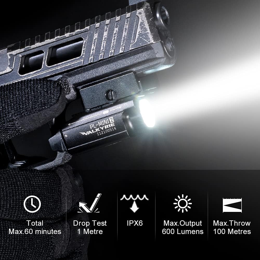 Compact Rechargeable Weapon Light
