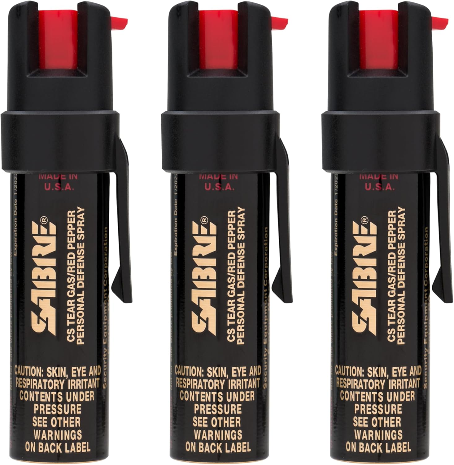 Sabre Compact 3-in-1 Pepper Spray, Tear Gas & UV Marking Dye Defense Spray