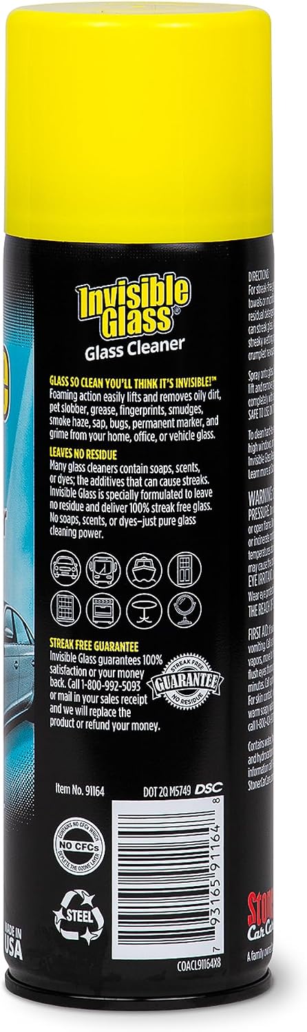 Invisible Glass Premium Aerosol Glass Cleaner – 19 Oz, 2-Pack