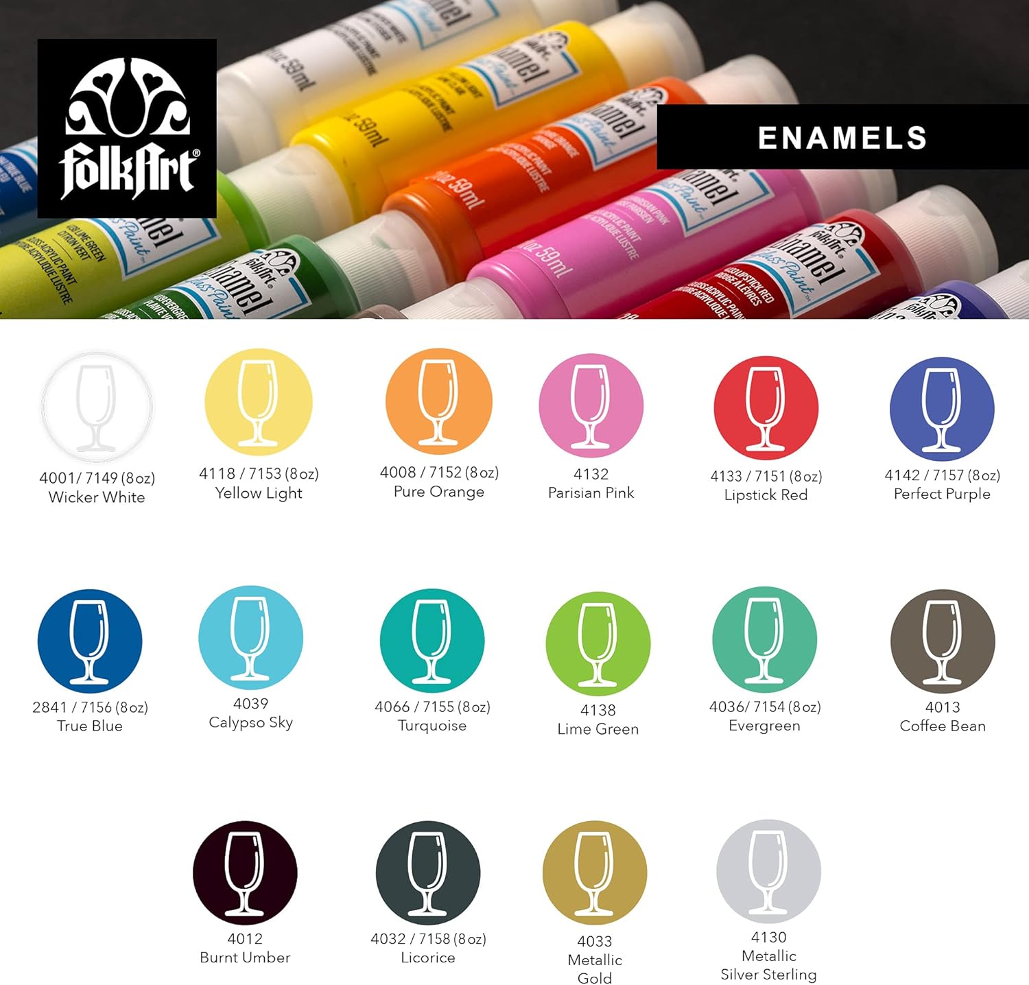 Gloss Acrylic Enamel Paint Set