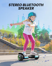 All-Terrain Self-Balancing Hoverboard with Bluetooth & LED Lights