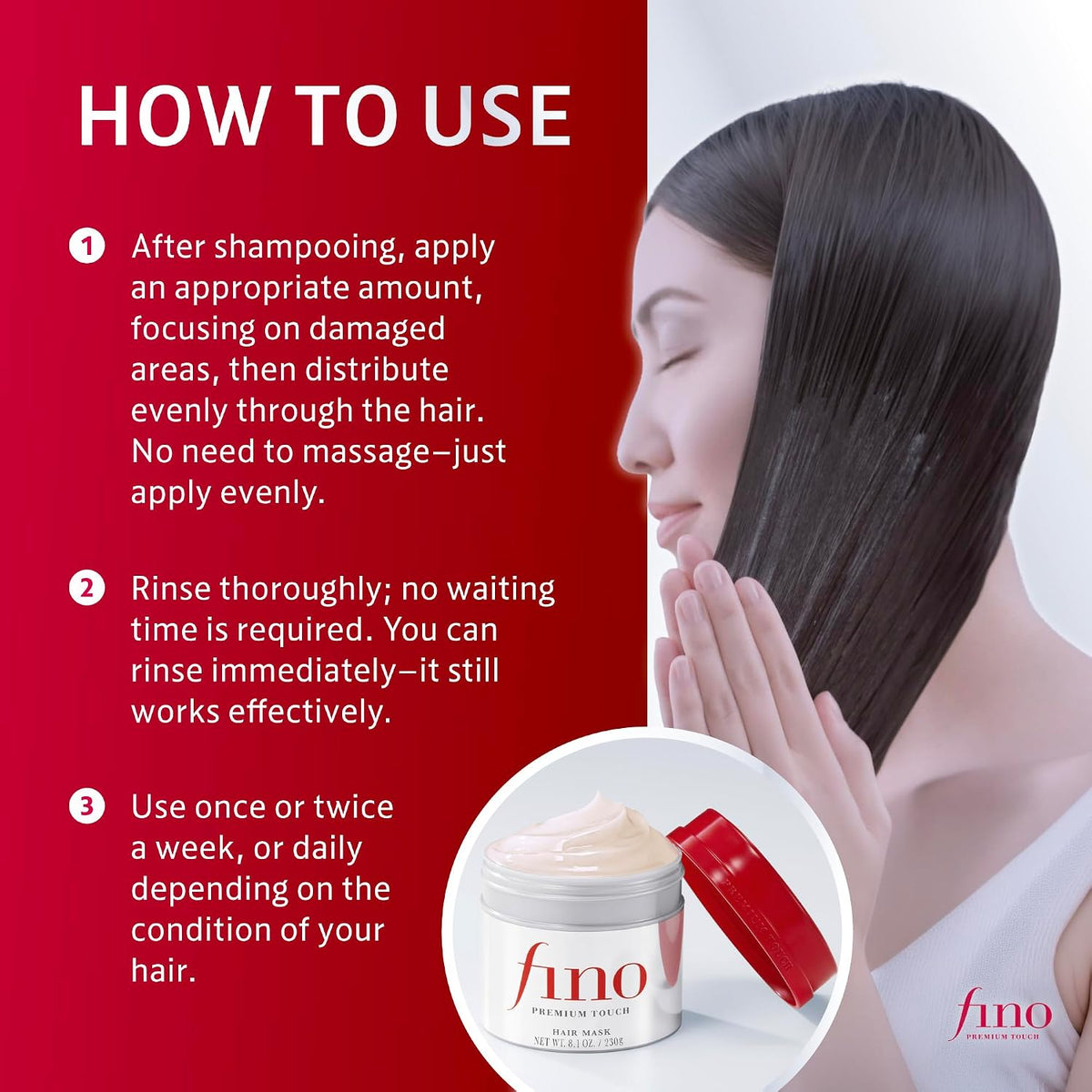 Shiseido Fino Premium Touch Hair Mask 230g (8.1 oz) Deep Repair Treatment