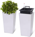22.5" White Planter Set