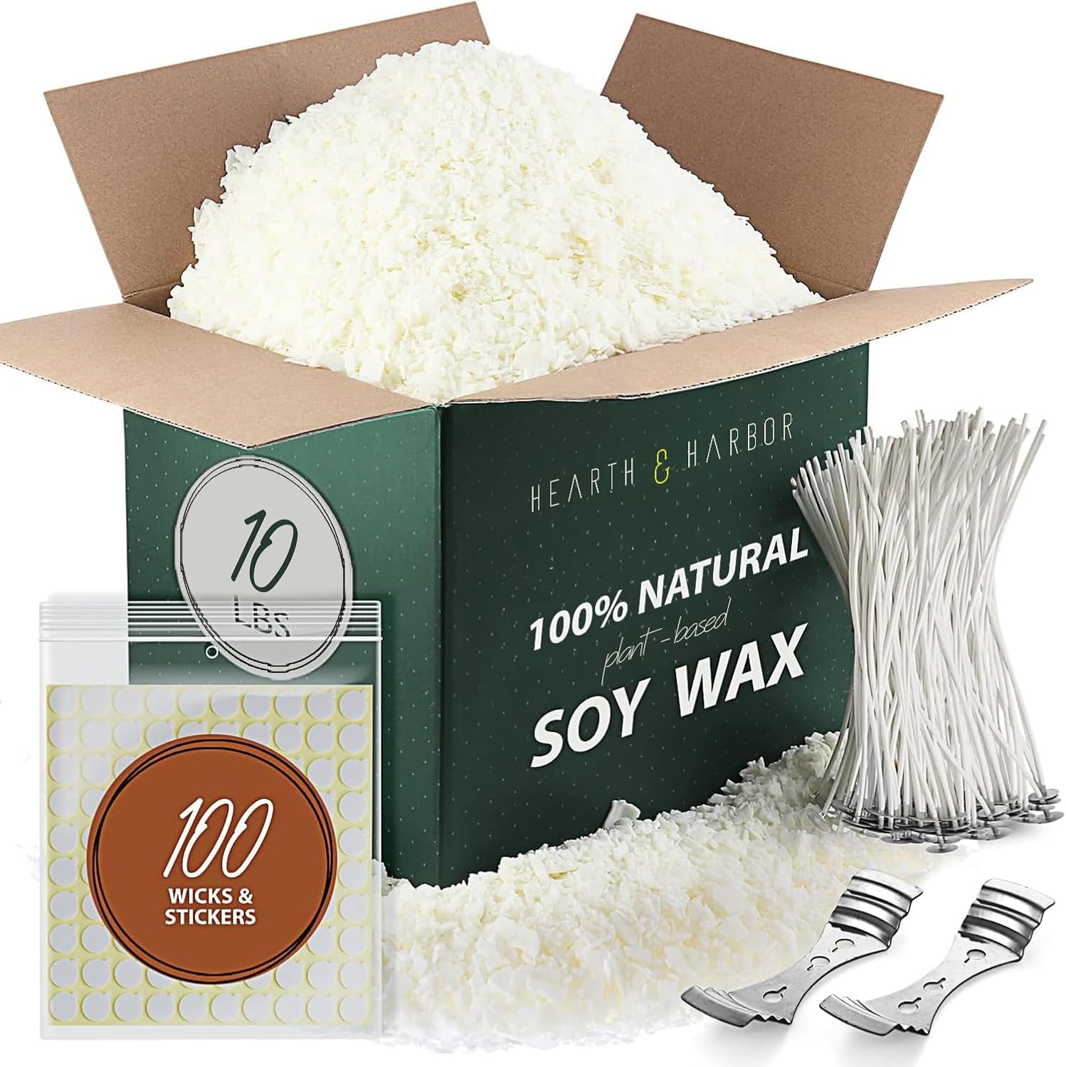 Natural Soy Wax Flakes for Candle Making – 10 lb