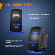 5-Pin Blue LED Rocker Switch with Jumper Wires