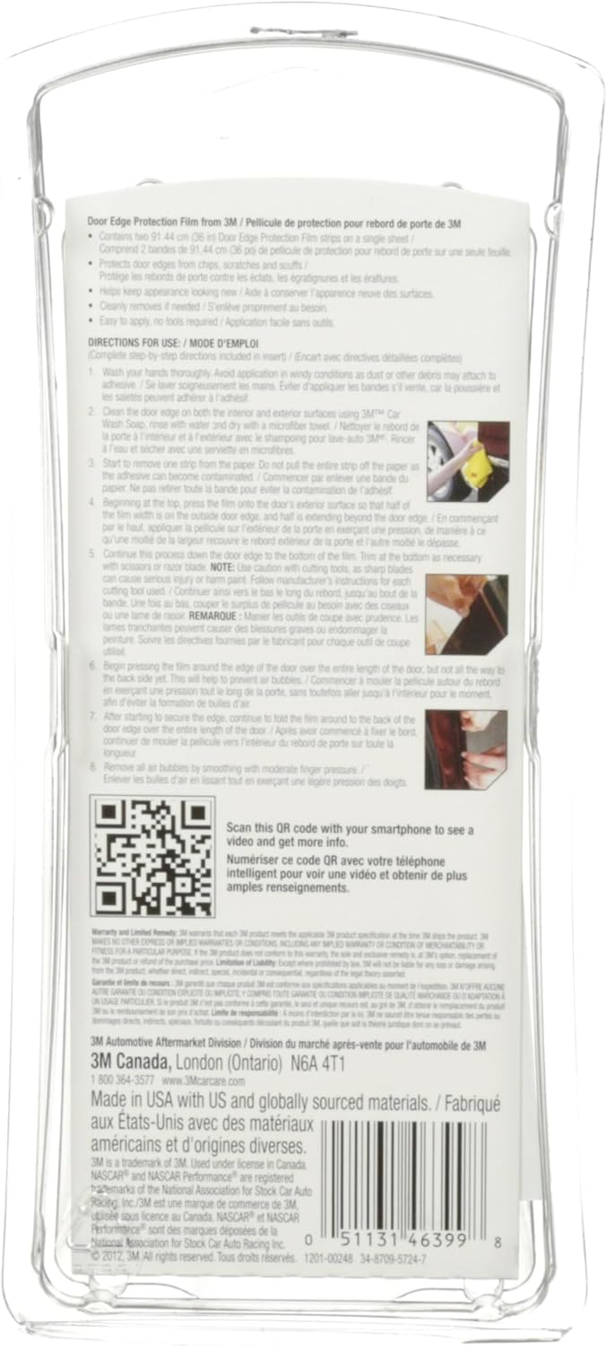 Clear Automotive Door Edge Protection Film – 36 Inch