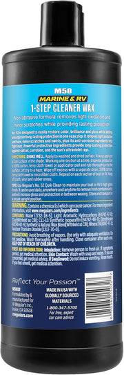 Meguiar's Marine/RV One Step Cleaner Wax – 32 Oz