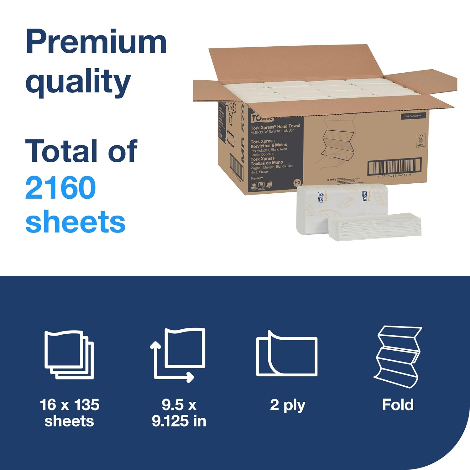 Soft Multifold Paper Hand Towels – 16 Pack
