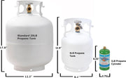 5 lb Steel Propane Tank with Built-In Gauge