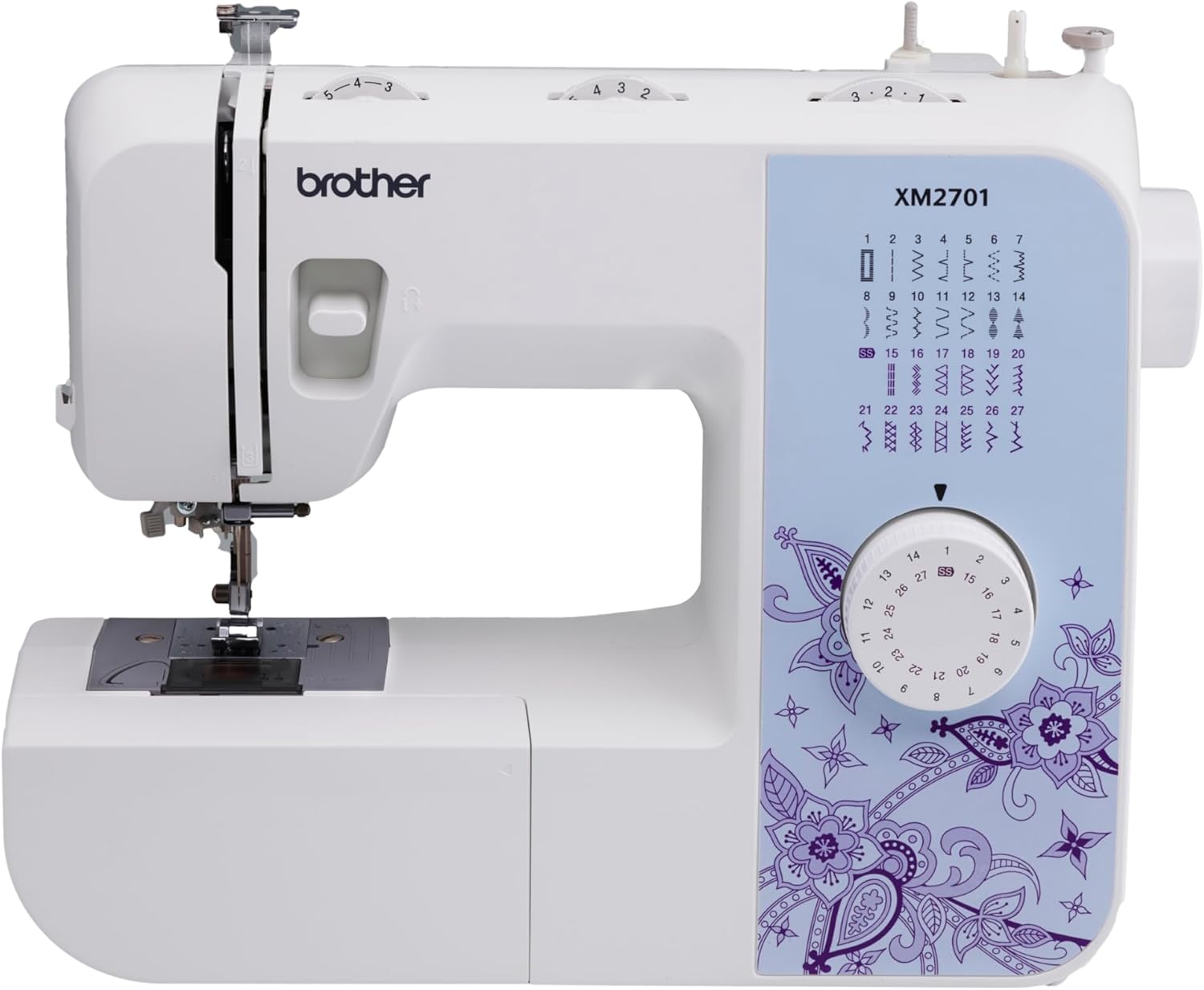 Lightweight 27-Stitch Sewing Machine with Automatic Buttonhole