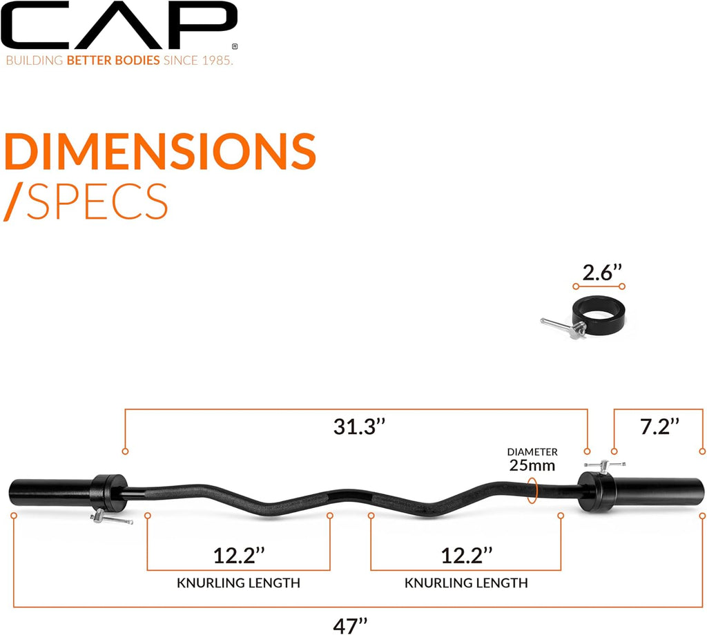 47-Inch Olympic EZ Curl Bar