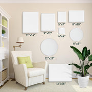 24-Piece Assorted Painting Canvas Set – Multiple Sizes & Shapes
