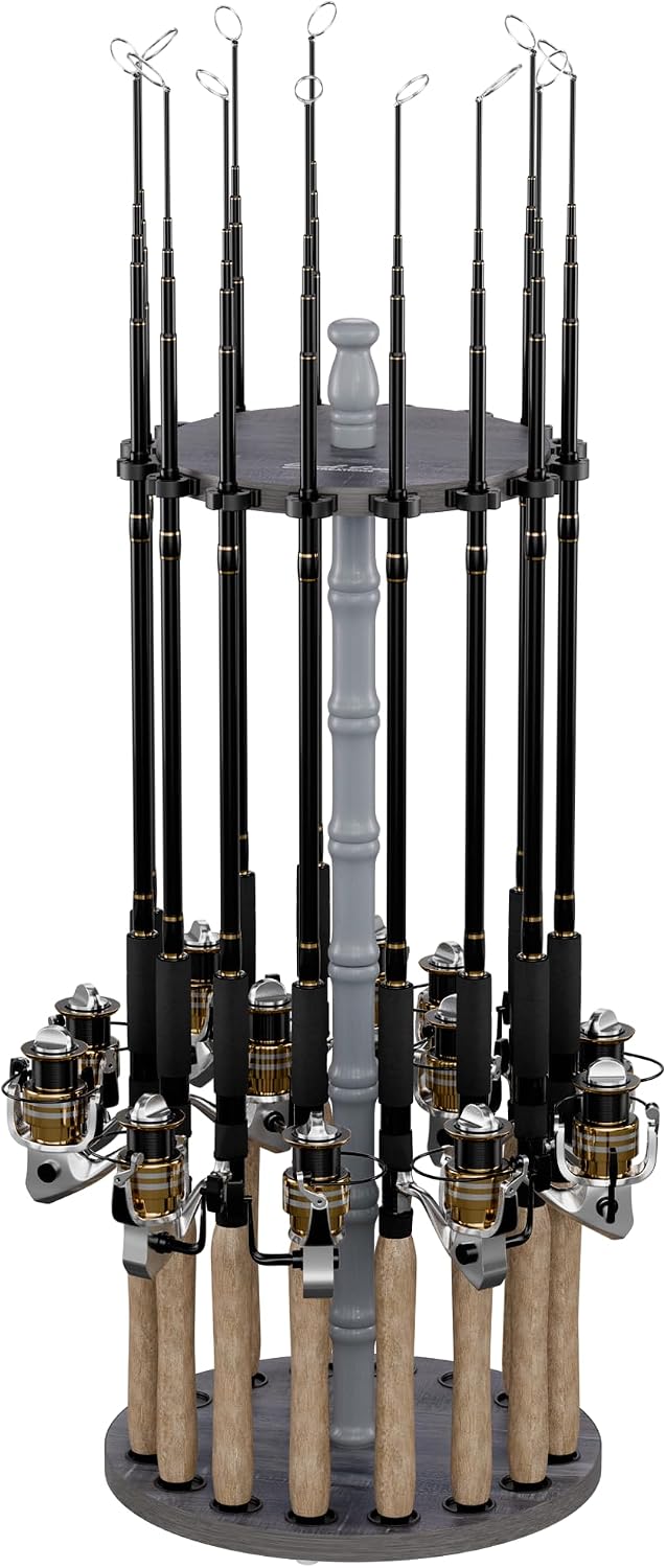 16-Rod Fishing Rod Storage Rack