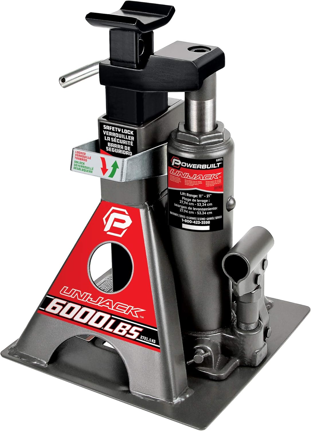 3-Ton All-in-One Hydraulic Bottle Jack & Vehicle Stand