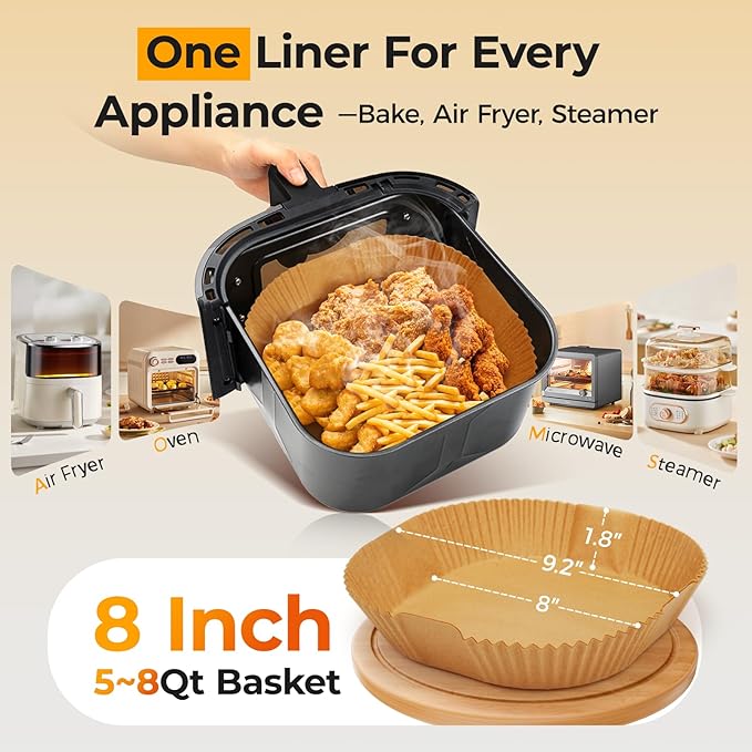 125 Pack Air Fryer Liners