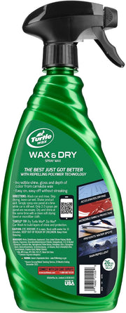 Wax & Dry High-Gloss Spray Car Wax – 26 oz