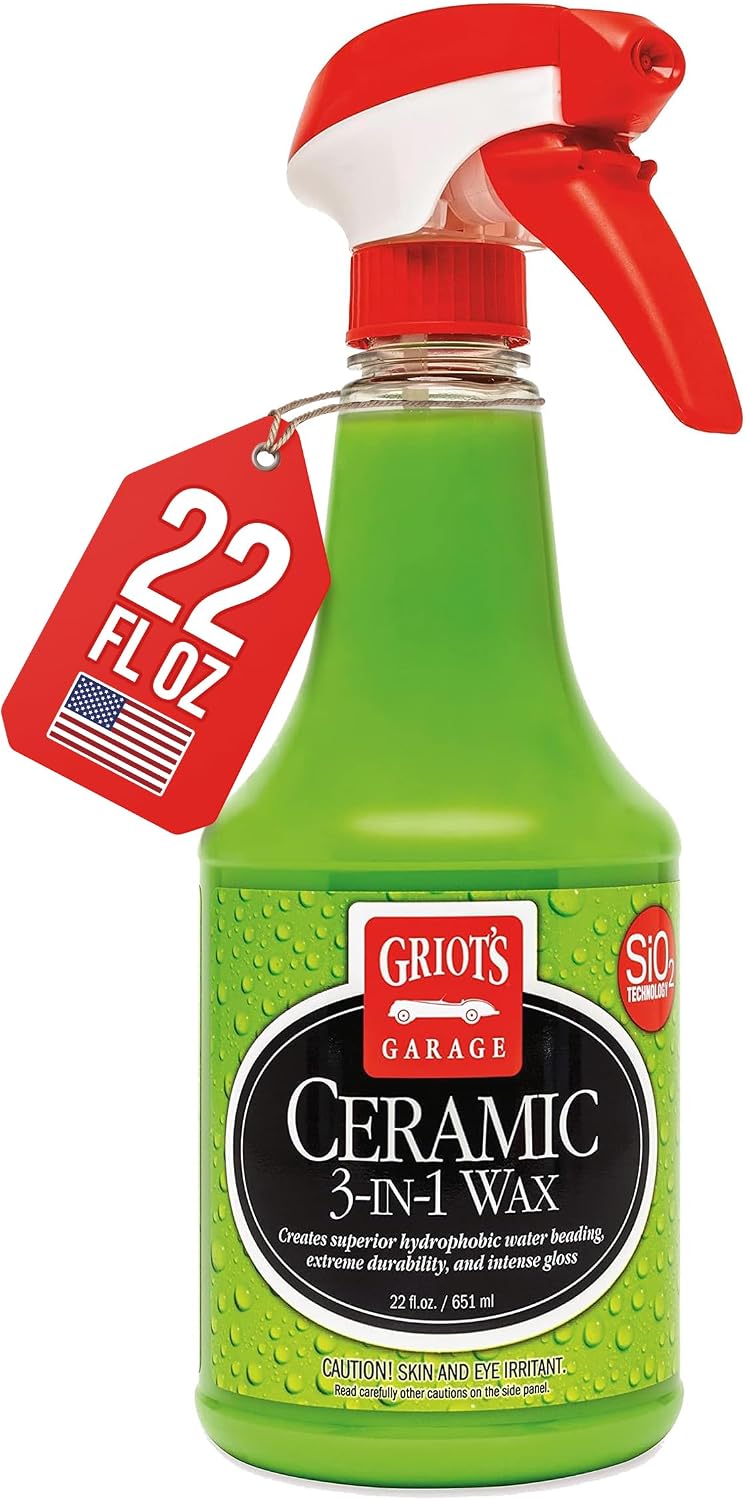 Griot’s Garage Ceramic 3-in-1 Wax – SiO₂ Spray, 22 Oz
