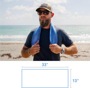 Reusable Instant Cooling Towel – 33 x 13 Inches