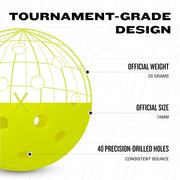 Outdoor Pickleballs – Regulation Size
